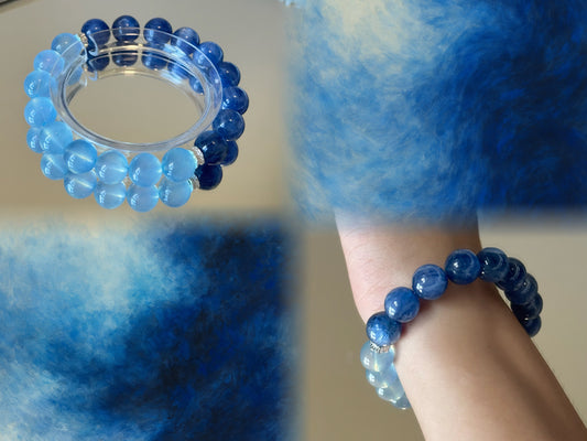 The Spiritual Power of Blue: Aquamarine & Blue Kyanite in Chakra Healing Bracelets