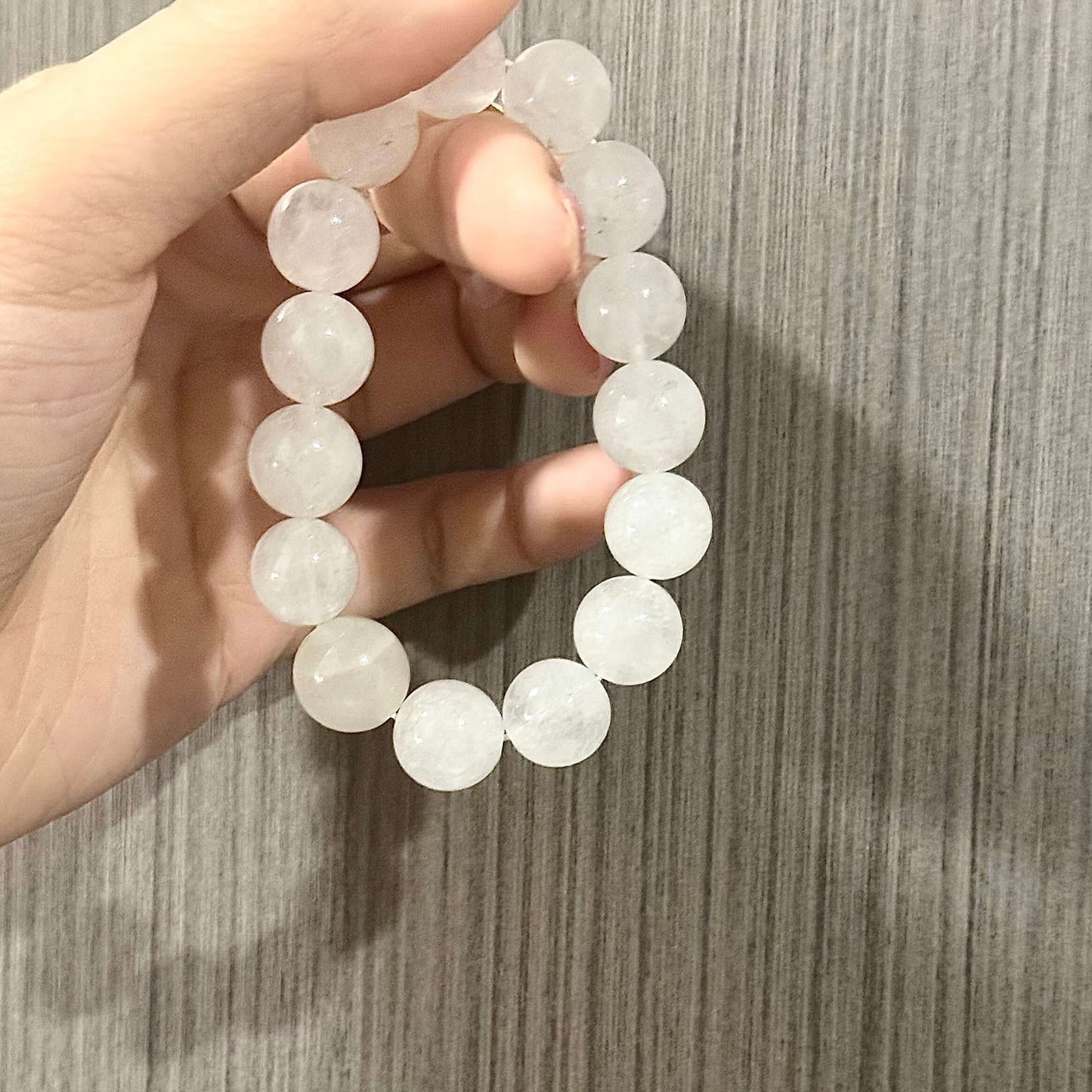 Moonstone & White Phantom Quartz Healing Bracelet-4