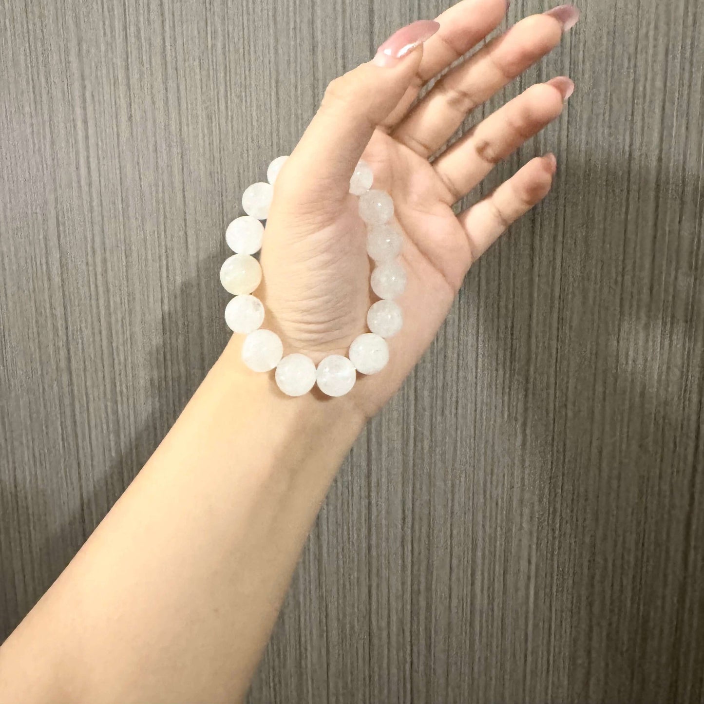 Moonstone & White Phantom Quartz Healing Bracelet-3